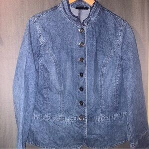 Women's Blue Denim Jacket Sonoma Life+Style Women’s Size‎ L Denim Jacket